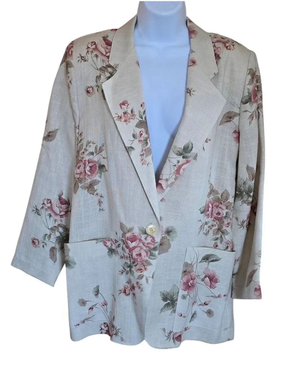 Floral Blazer Jacket Vintage Tofy flower grannycore boho cottagecore whimsical